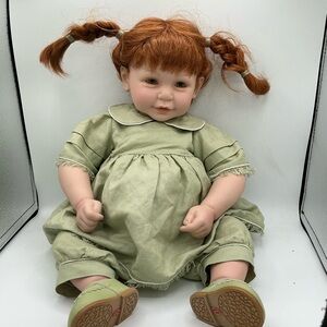 ADORA Red-Haired 20” real life Doll with green eyes in Green Dress and shoes